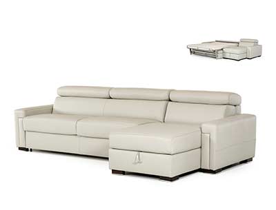 Leather Sectional Sofa with Sleeper VG360