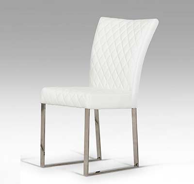 White Eco Leather Chair VG838