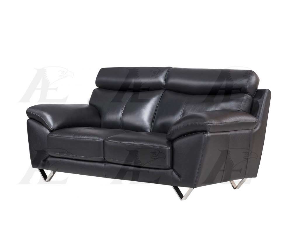 black top grain leather sofa