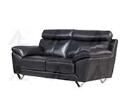 Modern Sofa Collection in Black Top Grain Leather