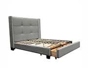 Light Gray Storage bed DS Bevin