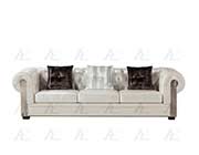 Ivory Bonded Leather Sofa set AE 608