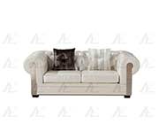 Ivory Bonded Leather Sofa set AE 608