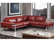 Red Leather Sectional Sofa AE 025