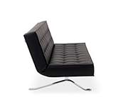 Black Leatherette Sofa Bed NJ 44