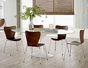 Astrid White GLoss Dining table by Eurostyle