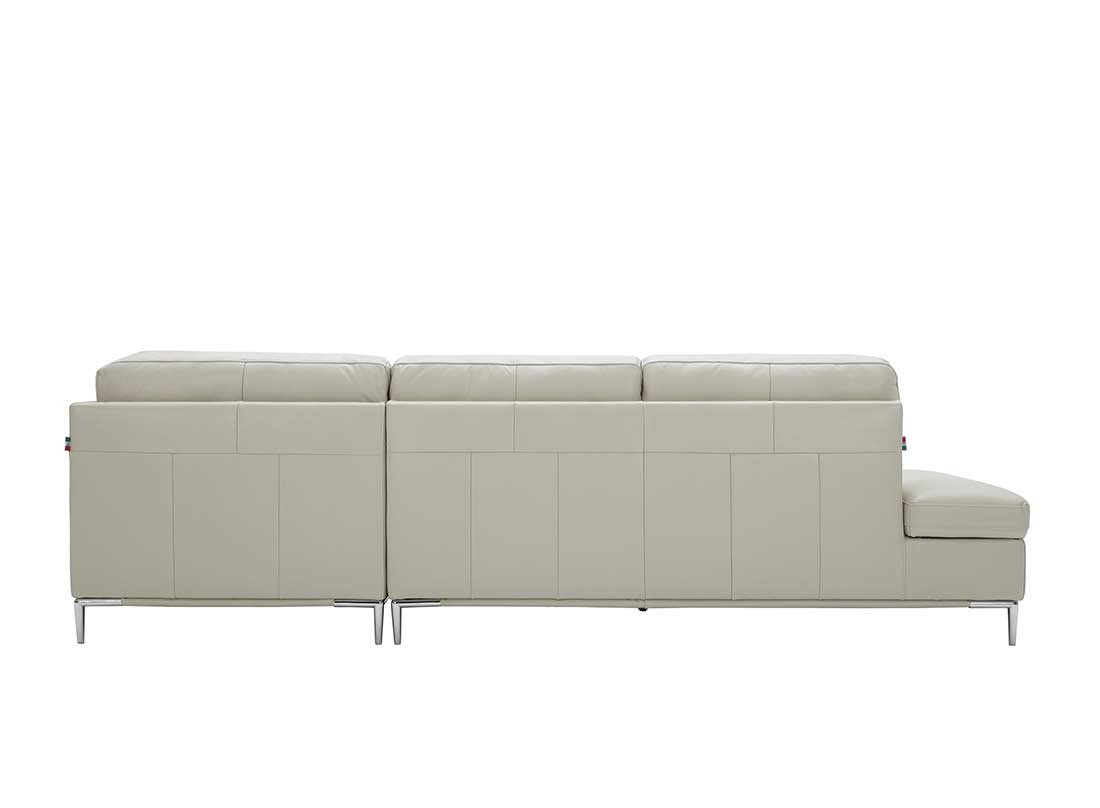 silver leather sectional sofa