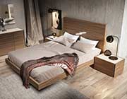 Walnut Bed with Light Grey Lacquer NJ Fidelia