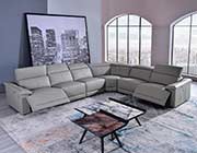 Light Gray Leather sectional sofa AE 303