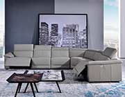 Light Gray Leather sectional sofa AE 303