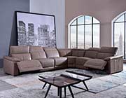 Light Gray Leather sectional sofa AE 303