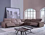 Light Gray Leather sectional sofa AE 303