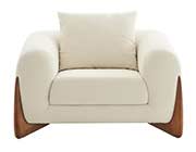 Cream Fabric Accent Chair VG Fiorella