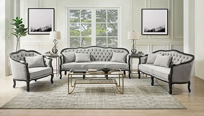 Classic Fabric Sofa in Gray AC Samuel