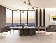 Gray Volcano Eucalyptus Oak Table VG Mason