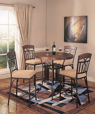 Set of 2 Dilana Copper Counter Height Chairs