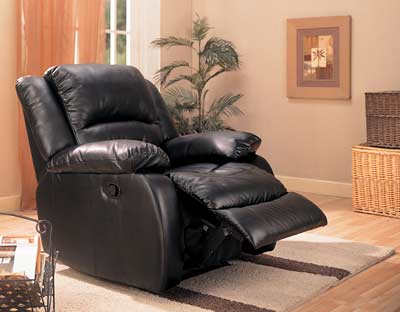 Black Leatherette Rocker Recliner CO 248