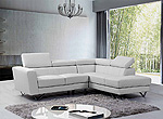 Liza Leather L-Shaped Sectional Sofa