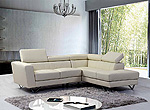 Liza Leather L-Shaped Sectional Sofa