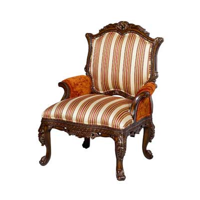 BT 065 Accent Arm Chair in Mahogany Finish