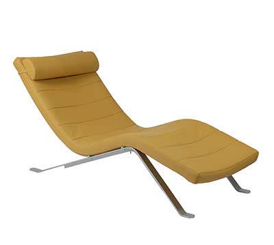 Lounge Chair Leatherette Estyle 802 in Saffron