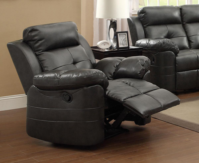 Charcoal Recliner Leatherette CO 601363