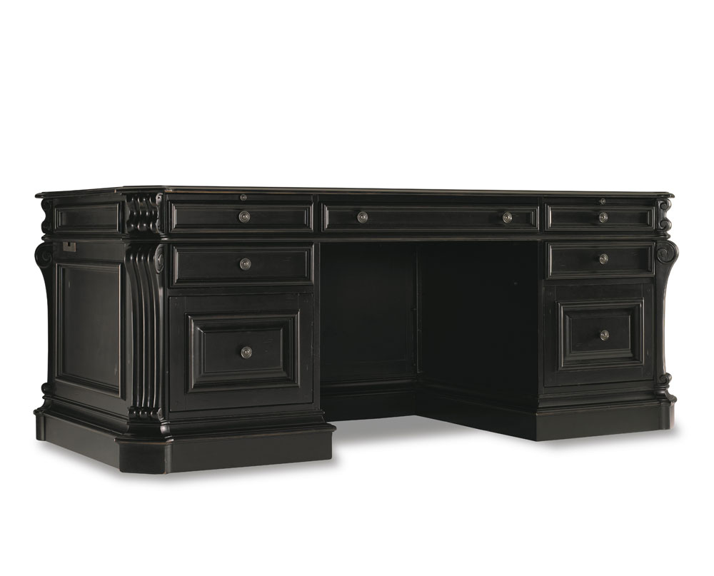 Telluride Executive Desk With Wood Panels By Hooker Furniture