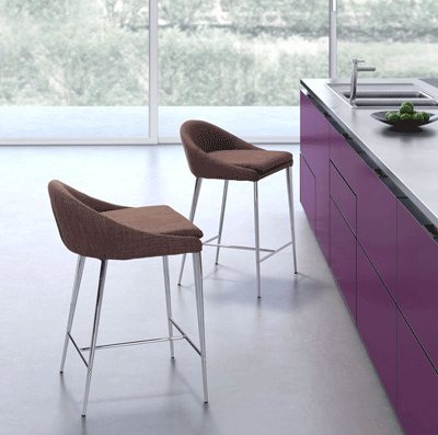 Modern Counter Chair Z332 in Tobacco