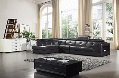 Modern Leather Sectional AA72