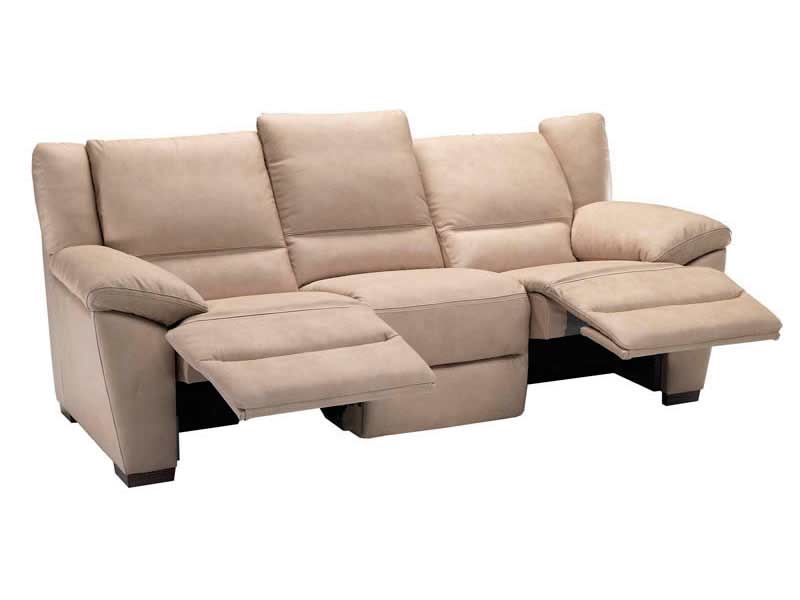 natuzzi double recliner leather sofa