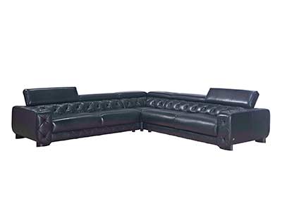 Holden Black Sectional Sofa