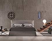 Modern gray fabric bed NJ085