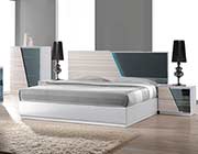 Zebra Gray Bed with White Lacquer BM 017