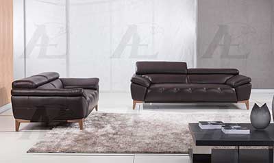 Dark Chocolate Italian leather sofa AEK 076