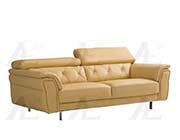 Yellow Italian leather sofa AEK 68