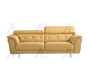 Yellow Italian leather sofa AEK 68