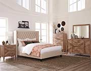 Transitional Bed in Beige Fabric CO705