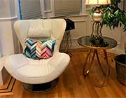 White Leather Accent Chair K86