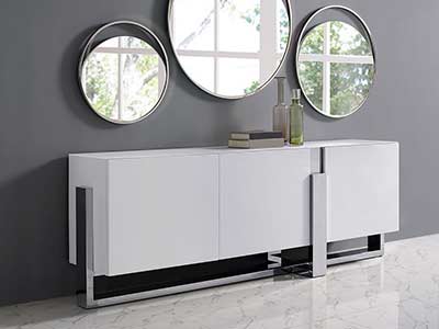 Modern Matte White Buffet  ST 439