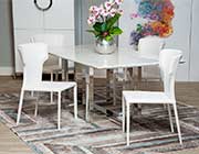 Halo Glass Top Dining Table by AICO