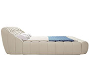 Modern Tufted Off-White Bed VG Yolane