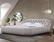 Modern Tufted Off-White Bed VG Yolane