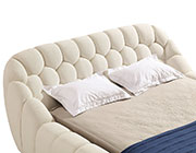 Modern Tufted Off-White Bed VG Yolane