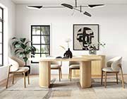 Natural Acacia Wood Dining Table VG Jacob