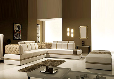 Italian Leather Sectional Sofa Vcal 13