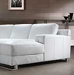 Leather sofa Sectional White Aristo