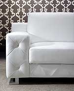 Leather sofa Sectional White Aristo