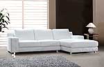 Leather sofa Sectional White Aristo