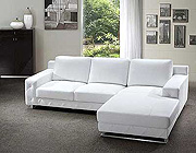 Leather sofa Sectional White Aristo